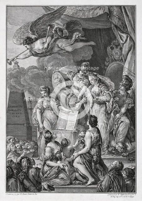 Allegory of the Empress Catherine II with the Text of Nakaz (Instructions).