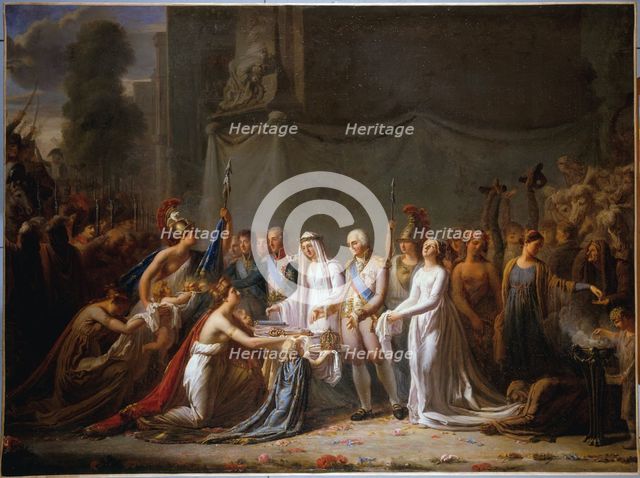 Allegory of the entry of Louis XVIII into Paris, May 3, 1814. Creator: Pierre Nicolas Legrand.