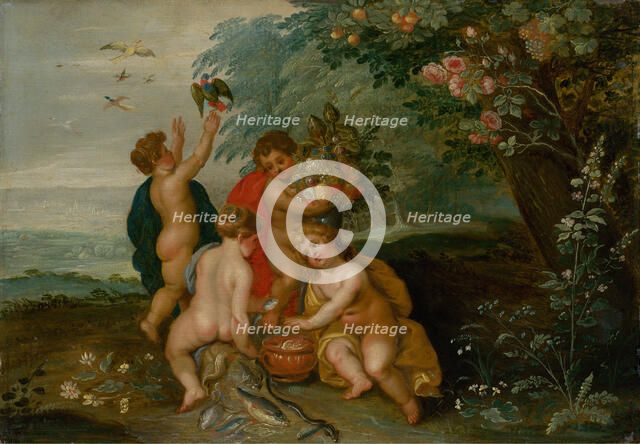 Allegory of the Four Elements: Water, Air, Earth and Fire, c. 1610. Creator: Brueghel, Jan, the Elder (1568-1625).