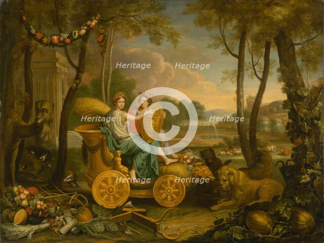 Allegory of the Four Elements: The Earth. Design for a tapestry for King Louis XIV, c. 1680. Creator: Le Brun, Charles (1619-1690).