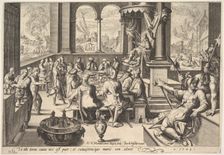 Allegory of the Government of a Childish King, 1588. Creator: Jacques de Gheyn II