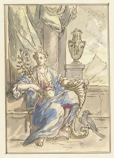Allegory of the Happy Life, 1677-1755. Creator: Elias van Nijmegen