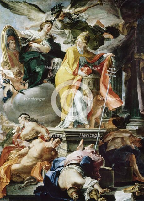 Allegory of the Papacy of Clement XI, c1720. Creator: Domenico Antonio Vaccaro.