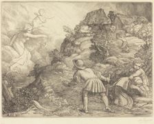 Allegory of the Peasant and Fortune (Le paysan et la fortune: Sujet allegorique. Creator: Alphonse Legros