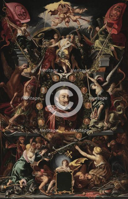 Allegory of the reign of Emperor Matthias (1557-1619), 1614-1616. Creator: Sadeler, Aegidius (1575-1629).