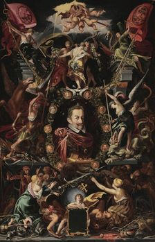 Allegory of the reign of Emperor Matthias (1557-1619), 1614-1616. Creator: Sadeler, Aegidius (1575-1629)