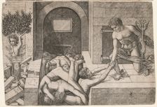 Allegory of the Rescue of Humanity: Virtus Deserta, c. 1500-1505. Creator: Giovanni Antonio da Brescia (Italian)