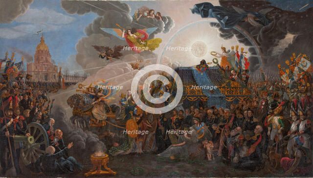 Allegory of the return of the Ashes of Napoleon, 1840. Creator: Trichot, François (active first Half of 19th cen.).