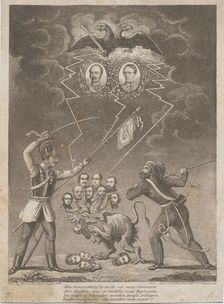 Allegory of the suppression of the Hungarian Revolution in 1849, 1849. Creator: Mansfeld, Heinrich (1785-1866)