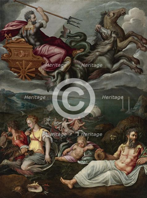 Allegory of the Sea. Artist: Stradanus (Straet, van der), Johannes (1523-1605)