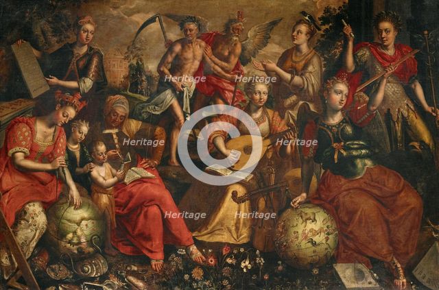 Allegory of the Seven Liberal Arts, Second half of the16th cen.. Creator: Vos, Maerten, de (1532-1603).
