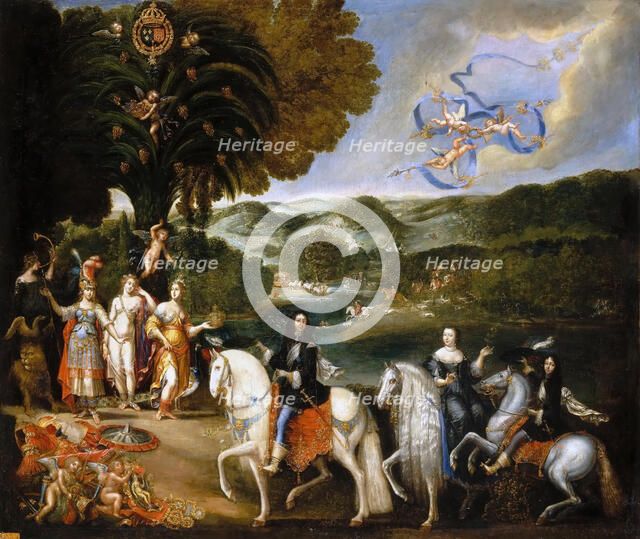 Allegory of the Treaty of the Pyrenees (Allegory of the Marriage of Louis XIV). Artist: Deruet, Claude (1588-1660)