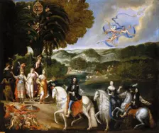 Allegory of the Treaty of the Pyrenees (Allegory of the Marriage of Louis XIV). Artist: Deruet, Claude (1588-1660)