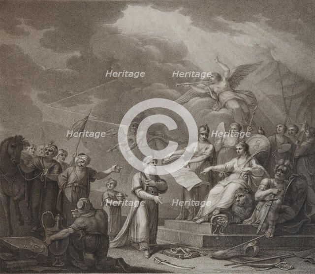 Allegory of the Treaty of Jassy, 1792. Artist: Stephanoff (Fileter Stefanof), Stepan (active 1770s-1810s)