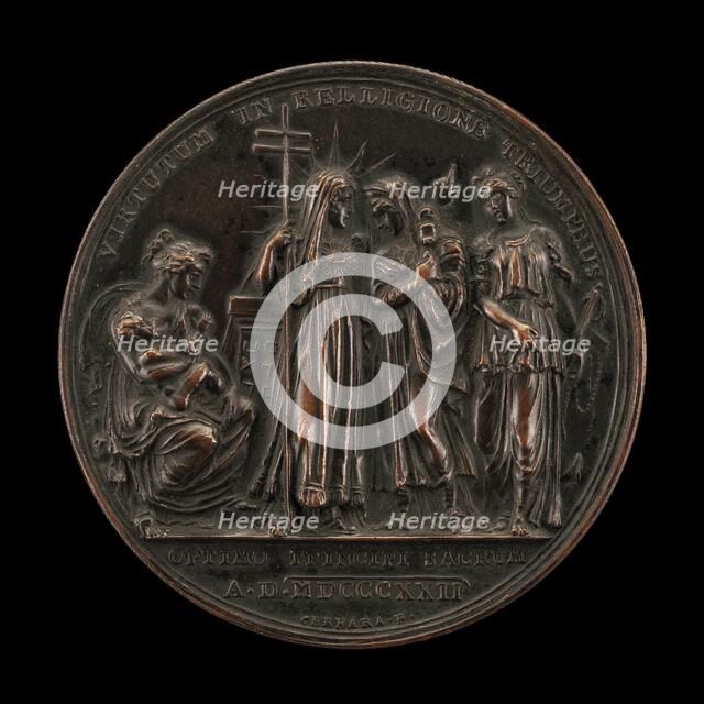 Allegory of the Triumph of Religion [reverse], 1822/1823. Creator: Giuseppe Cerbara.