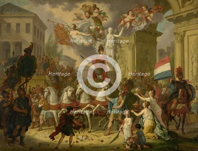 Allegory of the Triumphal Procession of the Prince of Orange, the Future King Willem II, as the Hero Creator: Cornelis van Cuylenburg.