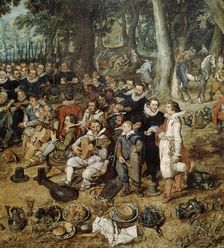 Allegory of the Truce of 1609 between the Netherlands and Spain detail, 17th century. Artist: Adriaen van de Venne