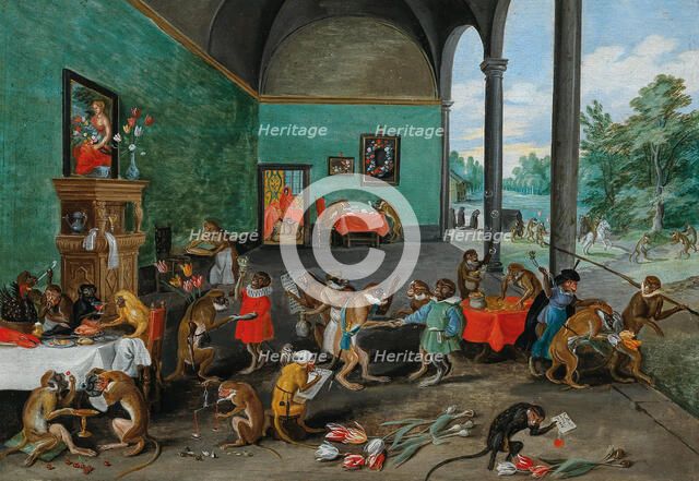 Allegory of Tulip Mania, Mid of 17th cen. Creator: Brueghel, Jan, the Younger (1601-1678).