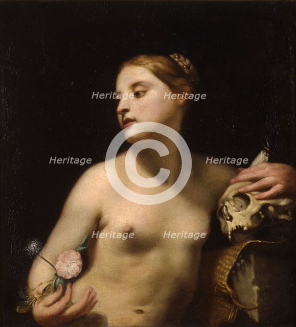 Allegory of Vanity and Penitence, Mid of 17th cen. Creator: Canlassi (Called Cagnacci), Guido (Guidobaldo) (1601-1663).