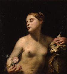 Allegory of Vanity and Penitence, Mid of 17th cen. Creator: Canlassi (Called Cagnacci), Guido (Guidobaldo) (1601-1663)