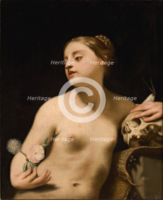 Allegory of Vanitas and Penitence, c1645. Creator: Canlassi (Called Cagnacci), Guido (Guidobaldo) (1601-1663).