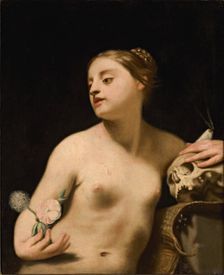 Allegory of Vanitas and Penitence, c1645. Creator: Canlassi (Called Cagnacci), Guido (Guidobaldo) (1601-1663)