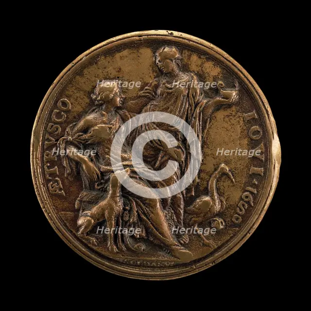 Allegory of Vigilance and Loyalty [reverse], 1680. Creator: Massimiliano Soldani.