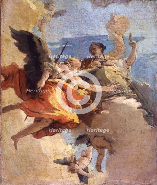 Allegory of Virtue and Nobility. Artist: Tiepolo, Giambattista (1696-1770)