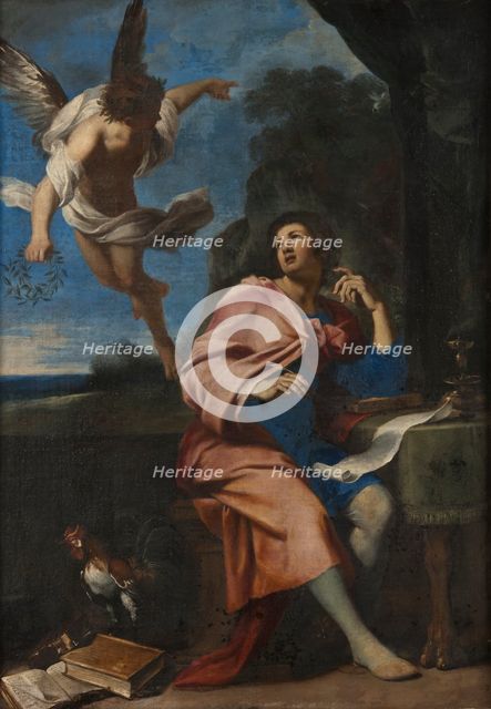 Allegory over Poetry, mid-17th century. Creator: Giovanni Francesco Romanelli.