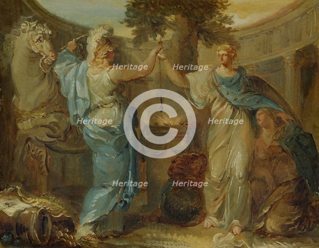 Allegory. Sweden, Finland and Mars, the God of War. Creator: Louis Adrien Masreliez.