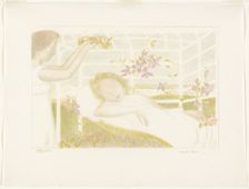 Allegory, plate one from Love, 1898, published 1899. Creator: Maurice Denis