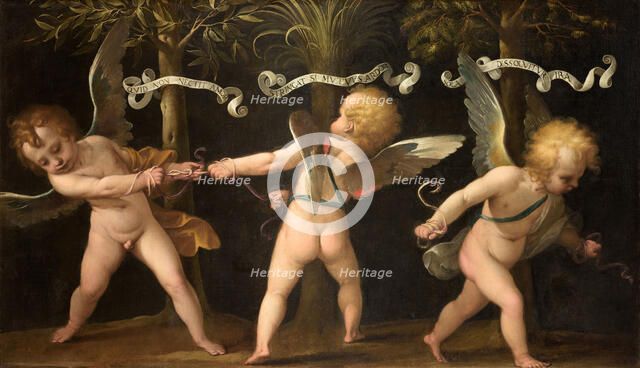 Allegory with winged cherubs, c. 1635. Creator: Bianchi, Isidoro (1581-1662).