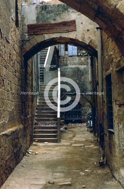 Alley and stairs in Acre.
