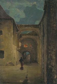Alley in the Evening, around 1930. Creator: Ludovit Cordak