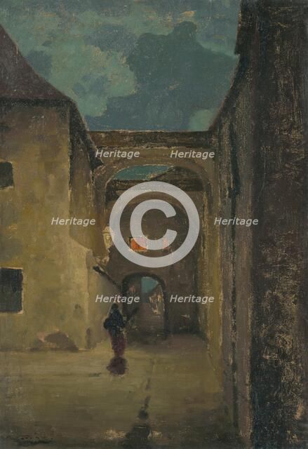 Alley in the Evening, around 1930. Creator: Ludovit Cordak.
