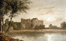 Allington Castle, near Maidstone, Moonlight 19th century. Artist: James Duffield Harding