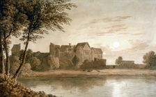 Allington Castle, near Maidstone, Moonlight 19th century. Artist: James Duffield Harding