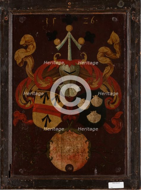 Alliance Coat of Arms Stralenberg/Stalburg, 1526. Creator: Conrad Faber von Creuznach.