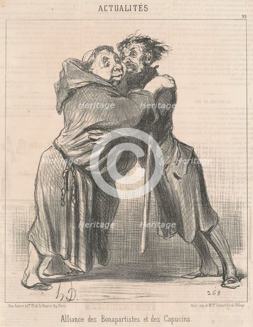 Alliance des Bonapartistes et des Capucins, c1851.  Creator: Honore Daumier.