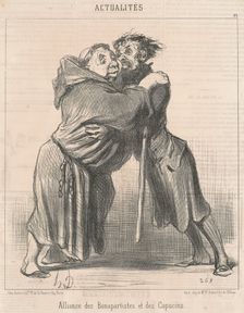 Alliance des Bonapartistes et des Capucins, c1851. Creator: Honore Daumier
