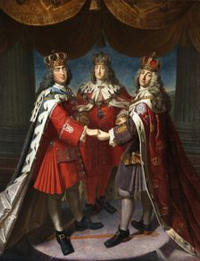 Alliance of Kings Frederick I. in Prussia, August II the Strong and Frederick IV of Denmark, 1709. Creator: Gericke, Samuel Theodor (1665-1729)