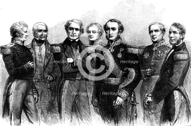 Allied Naval Commanders in the Baltic and Black Seas, 1856.  Creator: W Thomas.
