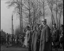 Allied Officers, Including General Maurice Gamelin, Watching British Expeditionary Force..., 1940. Creator: British Pathe Ltd