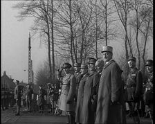 Allied Officers, Including General Maurice Gamelin, Watching British Expeditionary Force..., 1940. Creator: British Pathe Ltd