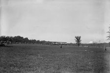 Allied Aircraft - Demonstration At Polo Grounds, Caproni Biplane, Italian, 1917. Creator: Harris & Ewing