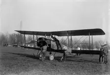 Allied Aircraft - Demonstration At Polo Grounds; Col. Charles E. Lee, British Aviator..., 1917. Creator: Harris & Ewing