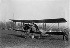 Allied Aircraft - Demonstration At Polo Grounds; Col. Charles E. Lee, British Aviator..., 1917. Creator: Harris & Ewing