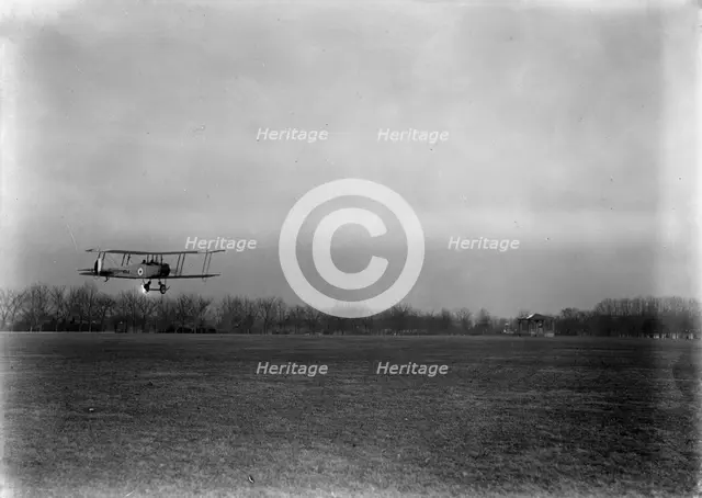 Allied Aircraft - Demonstration At Polo Grounds; Col. Charles E. Lee, British Aviator..., 1917. Creator: Harris & Ewing.