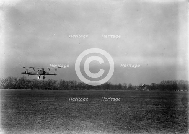 Allied Aircraft - Demonstration At Polo Grounds; Col. Charles E. Lee, British Aviator..., 1917. Creator: Harris & Ewing.