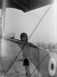 Allied Aircraft - Demonstration At Polo Grounds; Col. Charles E. Lee, British Aviator..., 1917. Creator: Harris & Ewing